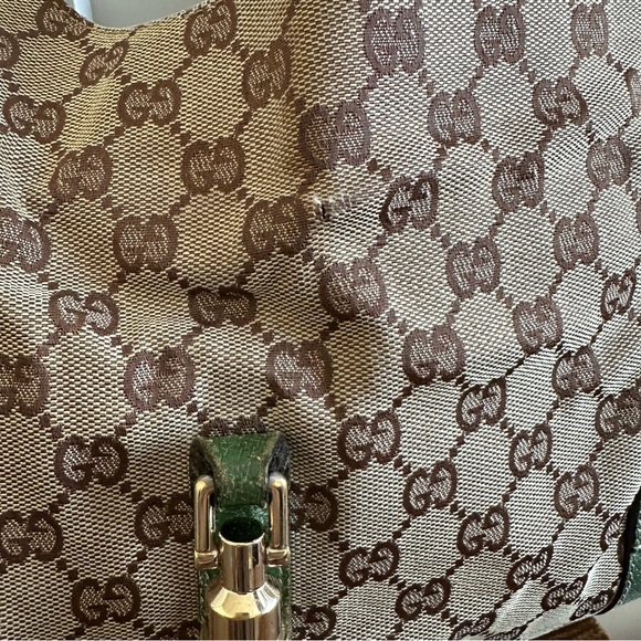 Gucci GG Canvas Nailhead Jackie Bardot Bag - Picture 13 of 16